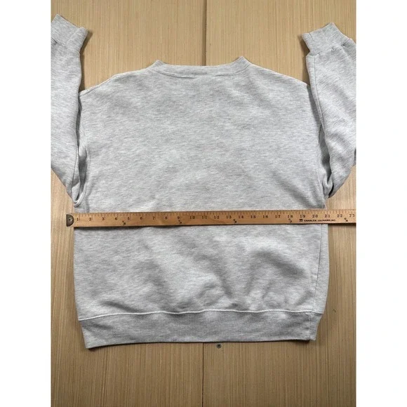 New Moves Sports International Sweatshirt Womens XL Heather Gray Knit Cotton - Picture 5 of 5